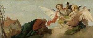 Abraham with the Three Angels by Francesco Zugno