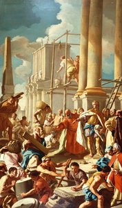 Robert of Anjou constructing the Church of Santa Chiara, Naples by Francesco de Mura