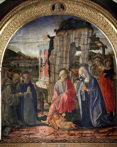 Nativity with St Bernard and St Thomas Aquinas by Francesco di Giorgio Martini