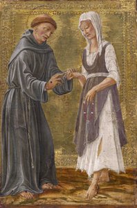 The Sacred Exchange between Saint Francis and Lady Poverty by Francesco di Giorgio Martini