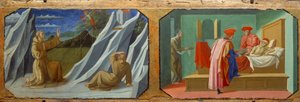 Saint Francois of Assisi Receiving Stigmas, Saint Cosimo and Saint Damien Caring for a Sick by Francesco di Stefano Pesellino