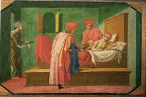 St. Cosmas and St. Damian treating a sick man
