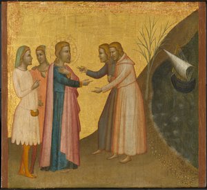 Acteus and Eugenius Implore St. John the Evangelist to Restore Their Wealth by Francescuccio Ghissi
