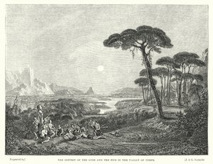The Contest of the Lyre and the Pipe in the Valley of Tempe (engraving) by Francis (after) Danby
