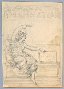 Design for the Cover of the Manhattan Illustrated Monthly Magazine by Francis Augustus Lathrop