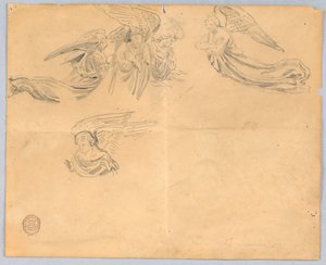 Sketch of Angels by Francis Augustus Lathrop