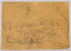 Sketch of Female Figure with a Dove