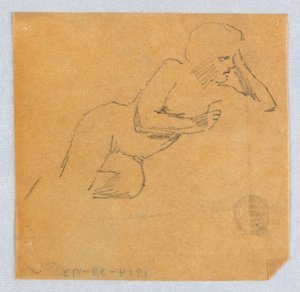 Sketch of Female Nude by Francis Augustus Lathrop