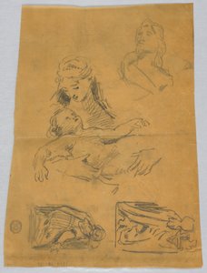 Sketches of the Virgin and the Magi by Francis Augustus Lathrop