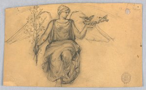 Spring, Sketch of Winged Figure by Francis Augustus Lathrop