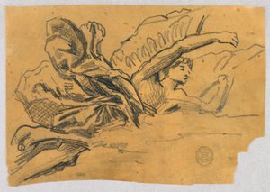 Study of an Angel with Drapery by Francis Augustus Lathrop