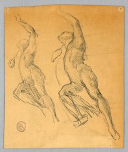 Two Sketches of a Nude Figure by Francis Augustus Lathrop