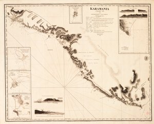 Karamania Chart III from Cape Karaboornoo to Cape Anamour by Francis Beaufort
