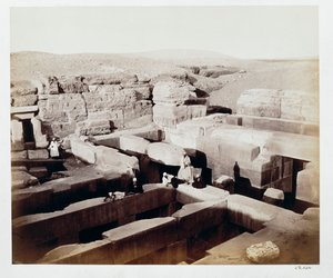 An Excavated Temple at the Foot of the Sphinx, Giza, Egypt