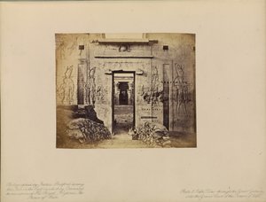 Edfu - View Through the Great Gateway Into the Grand Court of the Temple of Edfu