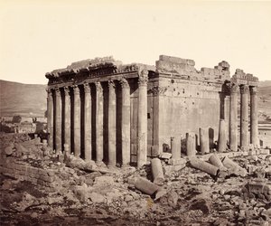 The Temple of Jupiter, Baalbek, from the North-West by Francis Bedford