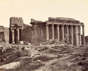 The Temple of Jupiter from the North-East, Baalbek by Francis Bedford