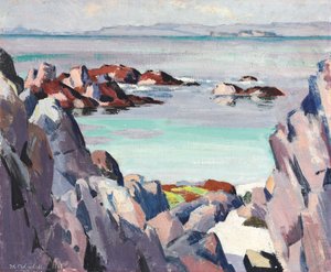 Staffa and Rhum from Iona