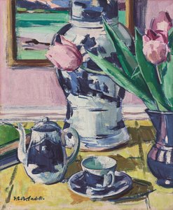 Still Life with Tulips and Iona