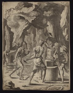 Vulcan forging the weapons of Aeneas by Francis Cleyn