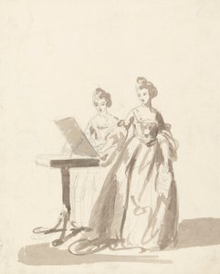 Study for the Portrait of Princess Louisa and Queen Caroline Matilda of Denmark by Francis Cotes