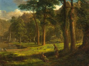 Warriors Reposing in a Mountain Glen, c.1824