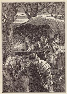 Illustration for The Cricket on the Hearth by Charles Dickens by Francis Donkin Bedford