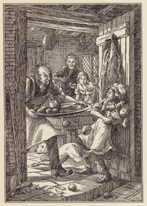 Illustration for The Cricket on the Hearth by Charles Dickens by Francis Donkin Bedford