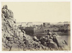 View of the South Side of the Island of Philae (South End of the Island of Philae) by Francis Frith