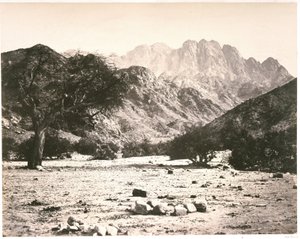 Mount Serbal, from the Wadi Feyran by Francis Frith