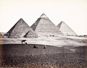 Pyramids of El-Geezeh (From The Southwest) by Francis Frith