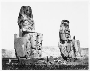 The Colossi of Memnon, Thebes, Egypt by Francis Frith