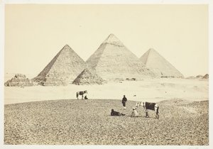 The Pyramids of El Geezeh, from the Southwest, 1857 by Francis Frith