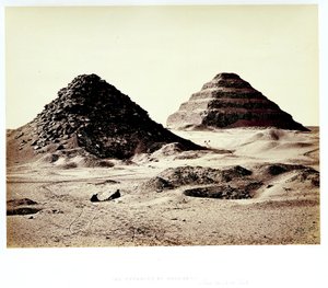 The Pyramids of Sakkarah, from the Northeast by Francis Frith
