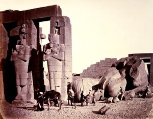 The Rameseum of El-Kurneh, Thebes, First View by Francis Frith