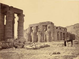 The Ramesseum of El-Kurney, Thebes, Second View by Francis Frith