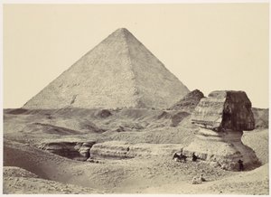 The Sphinx and Great Pyramid, Gizeh by Francis Frith
