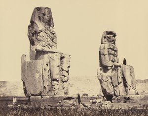 The Statues of the Plain, Thebes by Francis Frith