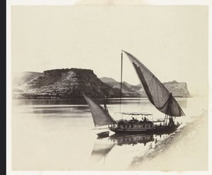 Ferry at Qasr Ibrim by Francis Frith