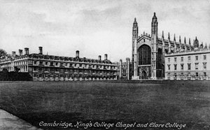 Kings College Chapel and Clare College, Cambridge, Cambridgeshire by Frith and Co