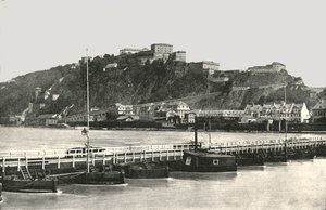 The Fortress of Ehrenbreitstein on the Rhine, Germany by Frith and Co