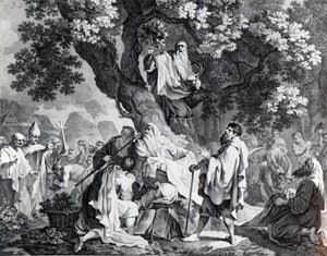 The Druids, or the Conversion of the Britons to Christianity, engraved by Simon Francois Ravenet, printed in 1778