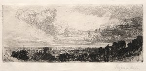 Out of Study Window, 1862 by Francis Seymour Haden