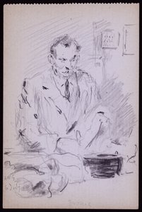 Portrait of Gilbert Bayes by Francis Wilfred Lawson