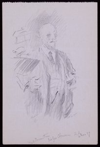 Portrait of Sir George Clausen by Francis Wilfred Lawson