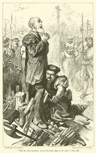 Then he went cheerfully, and set his back close to the stake