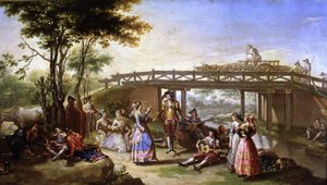 The Bridge of the Canal of Madrid (detail)