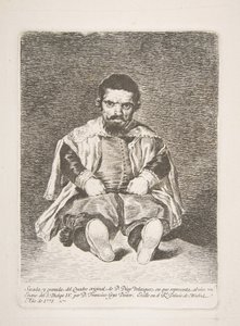 A Dwarf Known as El Primo after Diego Velázquez by Francisco de Goya