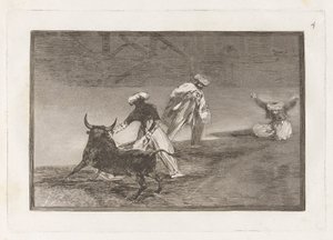 They Play Another with the Cape in the Enclosure, Plate 4 from La tauromaquia