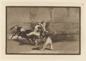 A Moor Caught by the Bull in the Ring, Plate 8 from La Tauromaquia